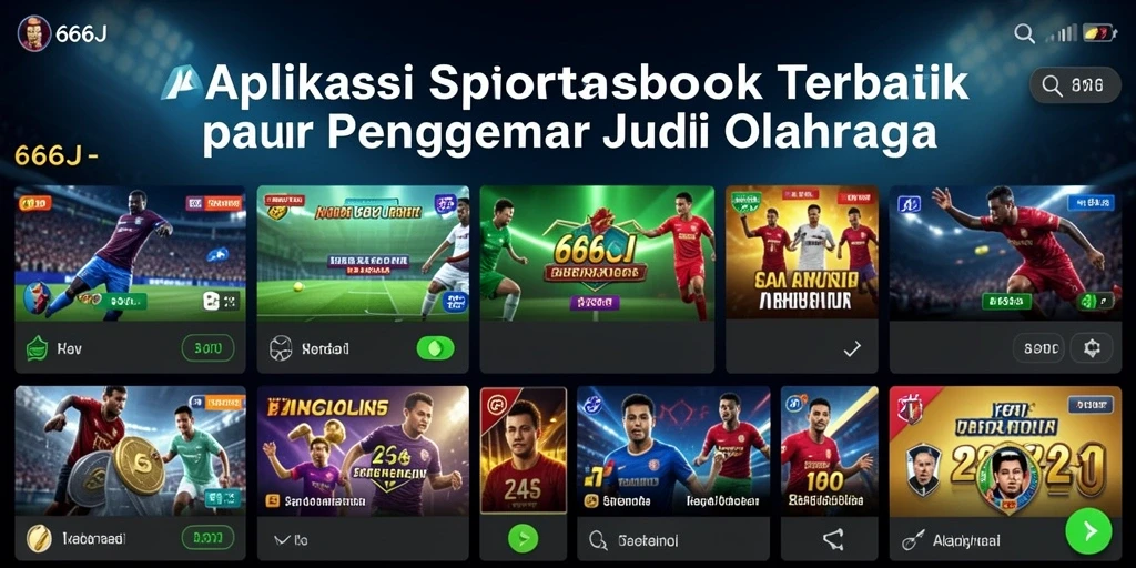 Tampilan menarik dari aplikasi Sportsbook 666J saat bermain.