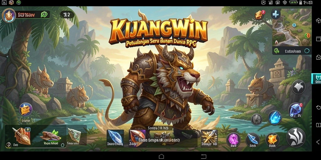 Screenshot gameplay KIJANGWIN yang menampilkan petualangan RPG seru.