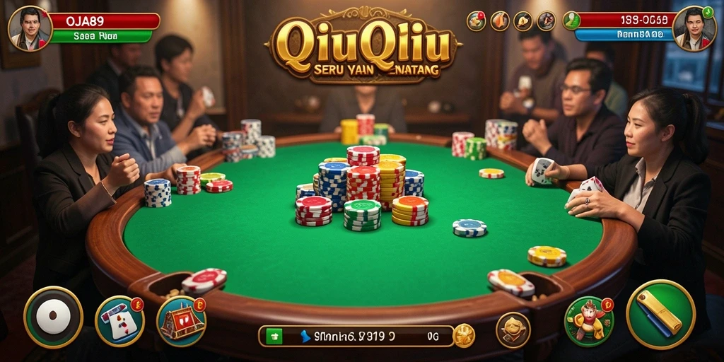 Tampilan gameplay seru OJA89 dalam permainan QiuQiu.